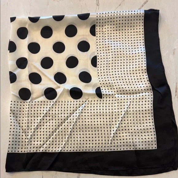 Polka Dot Silk 34" Square Scarf - Picture 2 of 3